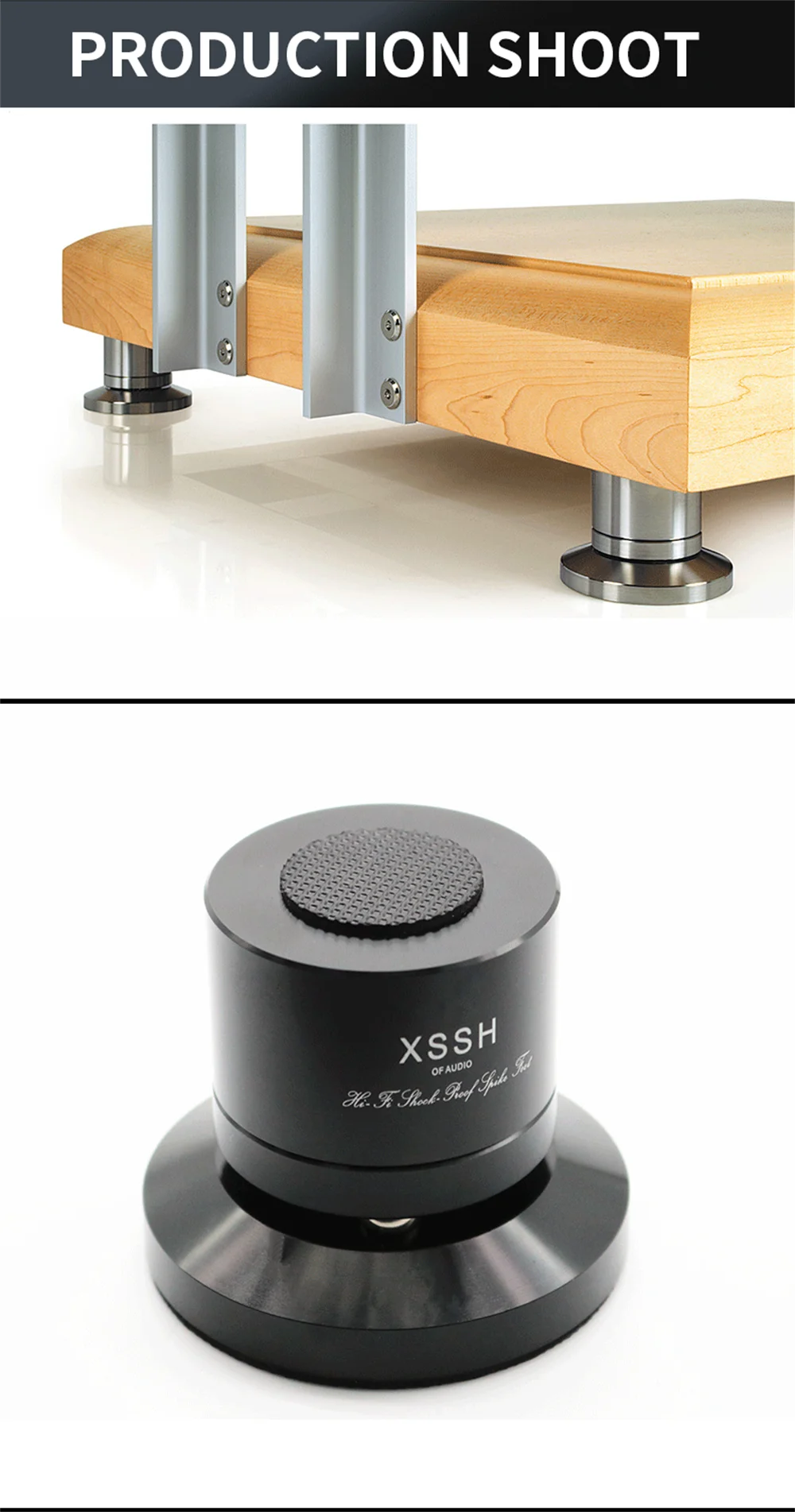 Stoßdämpfer Spike Home Theatre System Stahl Einstellbare Kabel Fach Pad FE Keramik Ball Fuß Basis Lautsprecher Stand ISOLATION Füße – Detail 9