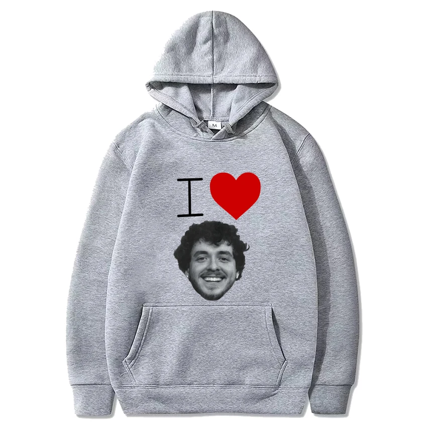 Sudadera con capucha I Love Jack Harlow para hombre y mujer, suéter de manga larga con estampado gráfico, Estilo vintage e informal, Unisex, 2024