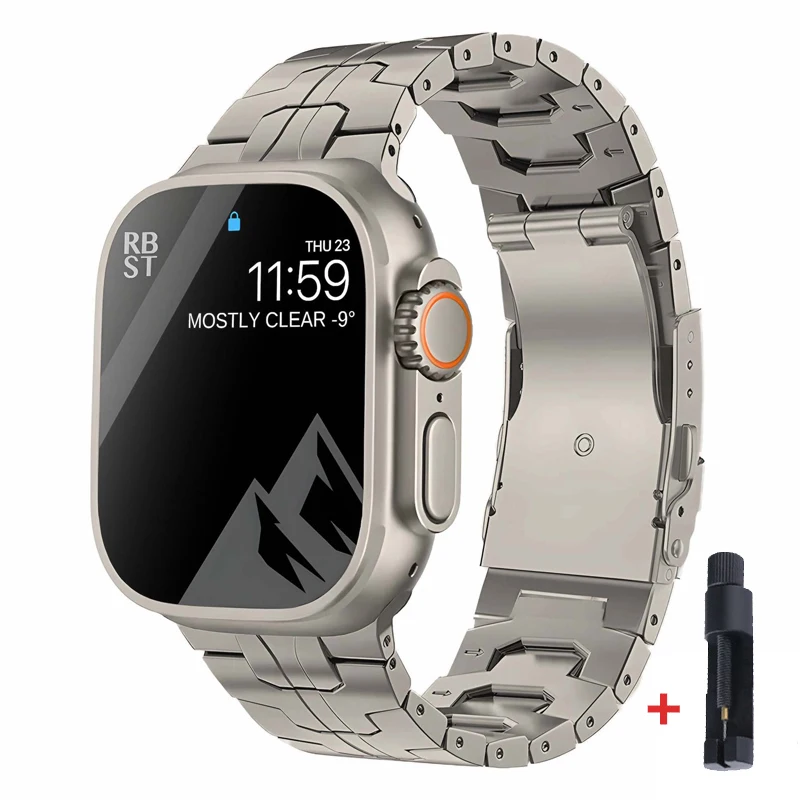 Titanarmband für Apple Watch Band Ultra 49 mm 45 mm 41 mm 38 42 mm 44 mm Metallarmband Correas Iwatch Serie 8 7 6 SE 5 4 3 Armband