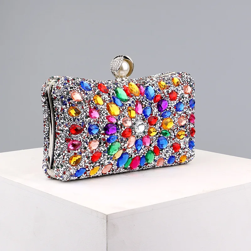 women green Crystal Luxury Diamond Clutch Bag champagne Party Wedding Purse Bridal Handbags Ladies Evening Golden Shoulder Bags