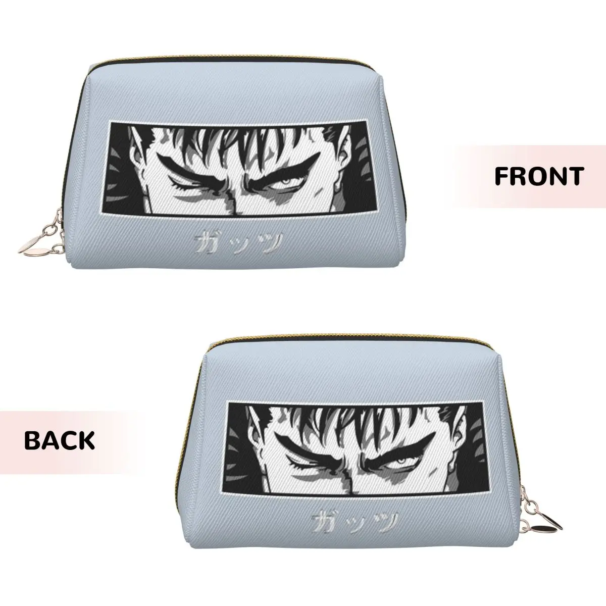 Japanese Anime Berserk Logo Women Cosmetic Bags Travel Makeup Organizer Pouch Toiletry Storage Dopp Kit Case