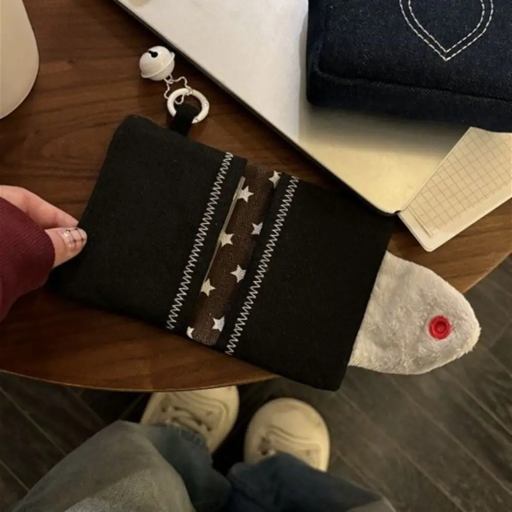 Porta carte multiuso con palline di riso carine, borsa piccola in tela, borsa identificativa, portamonete, portafoglio, borsa di archiviazione integrata per carte di denaro portatili