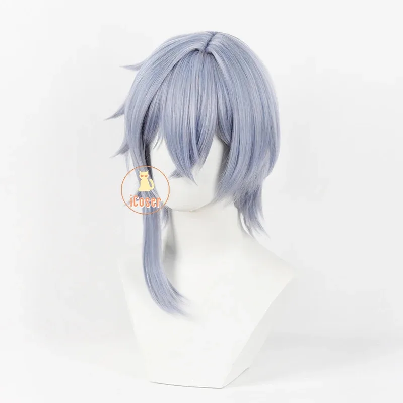 

25COSHonkai Star Rail Moze Cosplay Wig Blue Purple Short Hair Xianzhou Yaoqing The Crow-Feathered Weirdo Halloween Party Women M