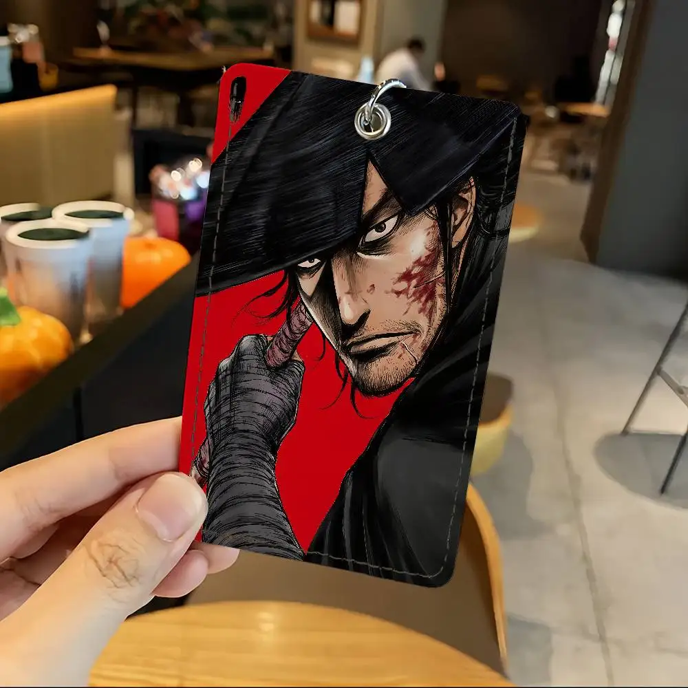 Anime Blades of the Guardians Card Holders Anti-lost Student ID Card Protective Cover Cases Campus Access Cards Key Chain