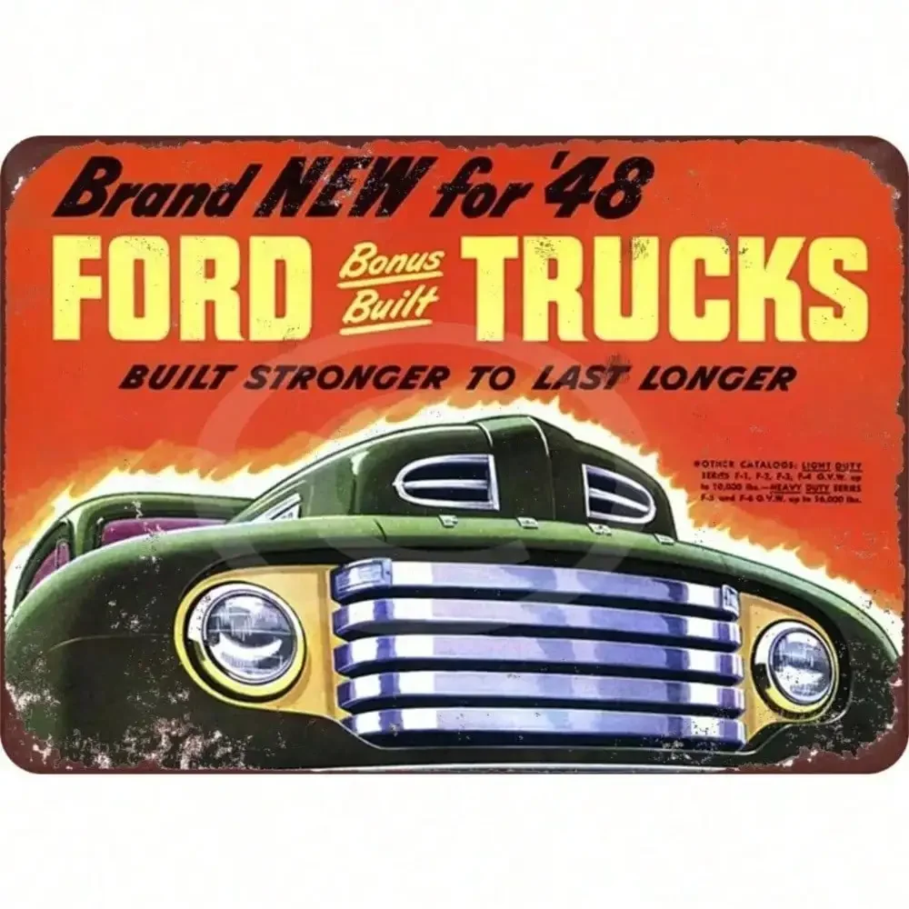 CIFBUY Vintage Old Pickup Truck Metal Tin Sign Retro Classic Auto Advert Style Wall Plate Decor Garage Man Cave Wall Ornament
