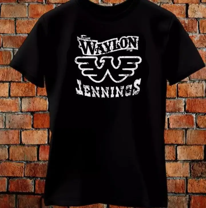 basic shirt Waylon Jennings black Short sleeve All sizes