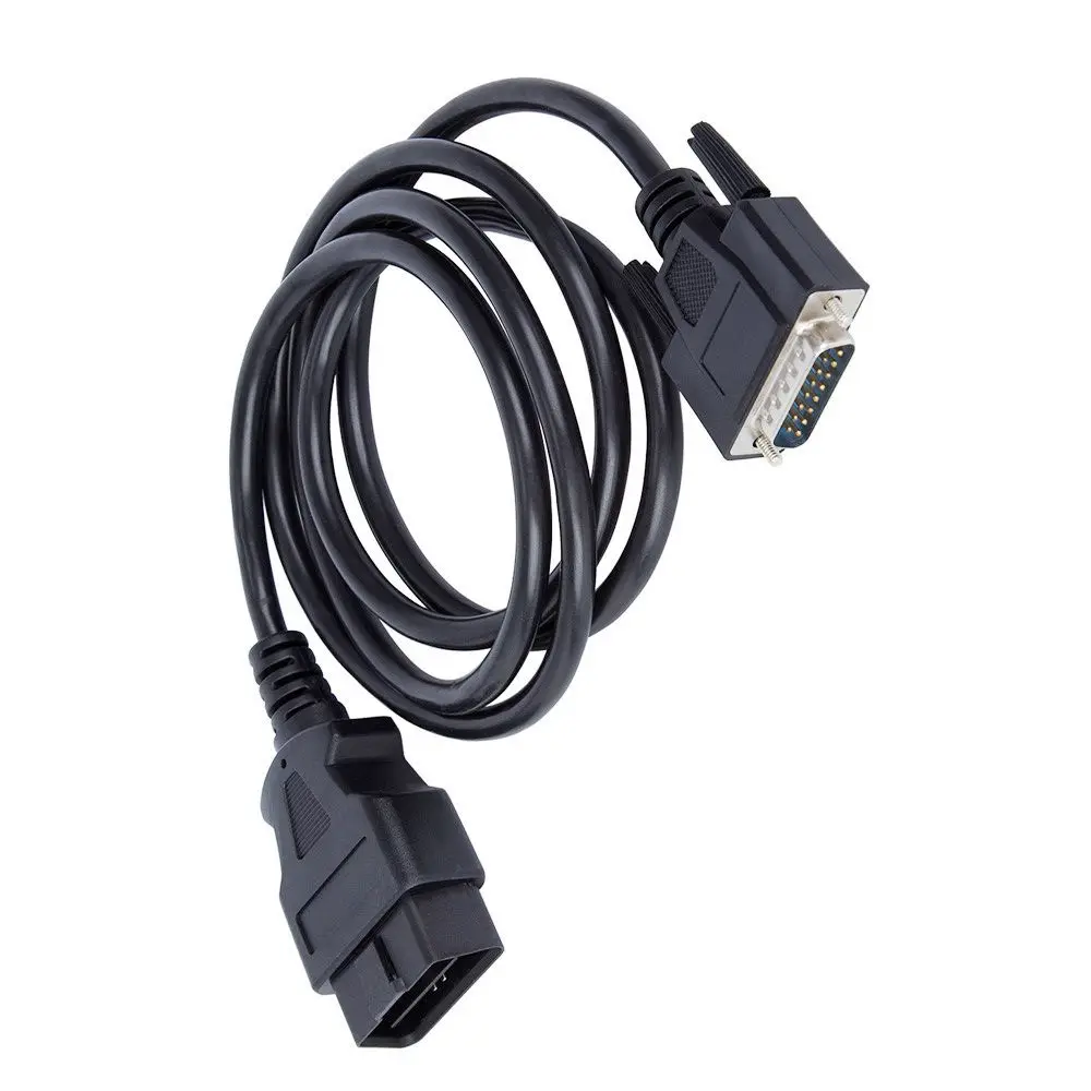 16pin Obd2 Male To Male Extension Cable Db15 To Vga Cable Extension Cable Car Diagnostic Extender Cable 156cm