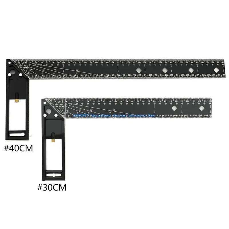 367D Carpenter Square Tool, Combination Square 12Inch/300mm, 15.7Inch/400mm, Angles Ruler,L Square Ruler