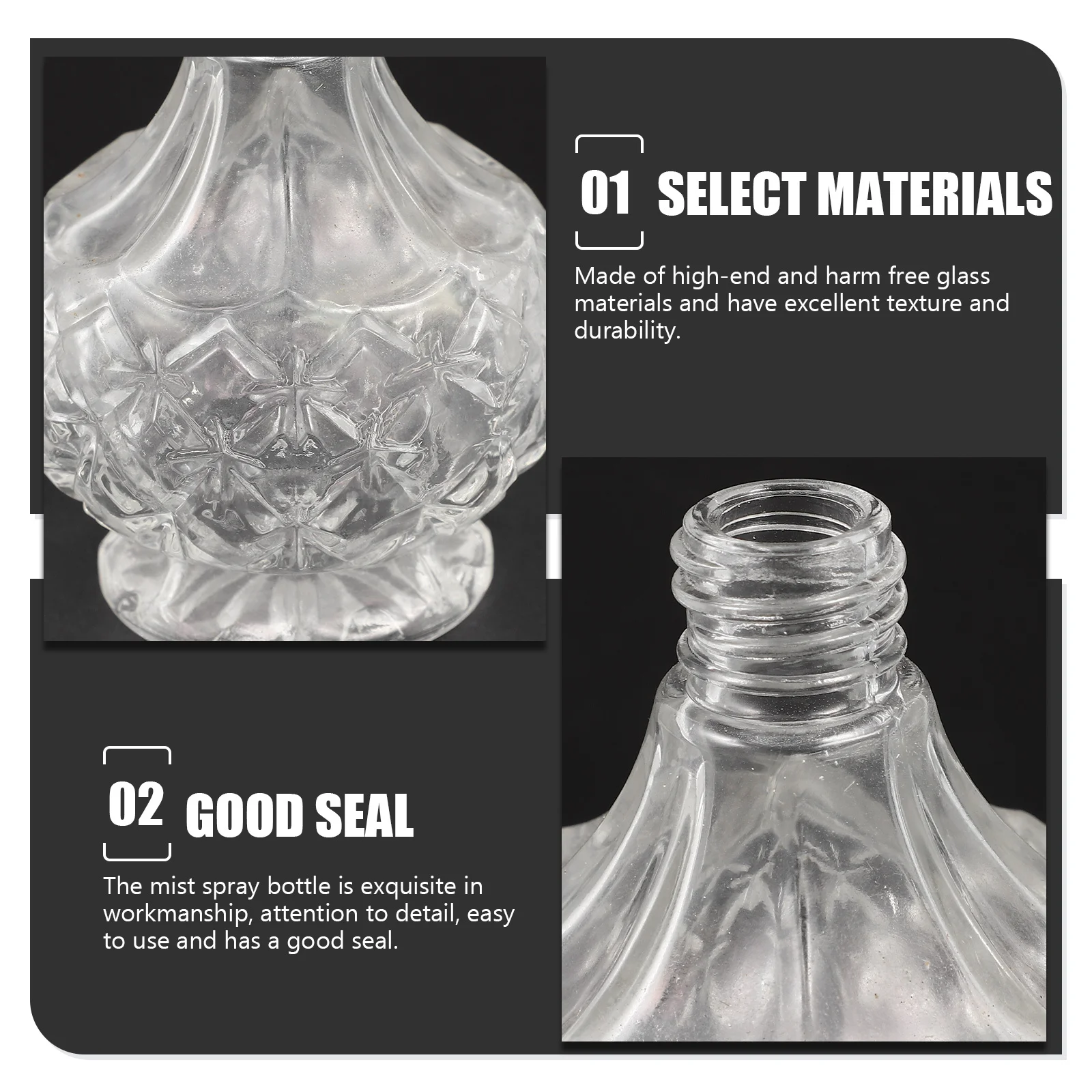 

Exquisite Portable Mist Spray Bottle Airbag Atomizer Reusable Glass Bottle for Perfume Whisky Cocktail Multi-Use Sprayer