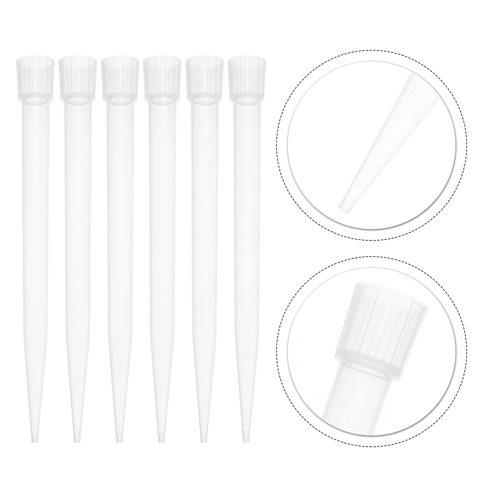 

300Pcs Pipette Tips Transparent Plastic Tapered Accurate Liquid Transfer Laboratory Analysis Experiment Supplies