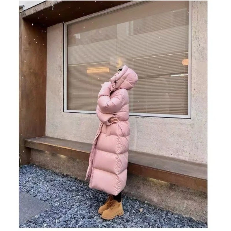 Women's Autumn Winter Top Coat Cotton Coat Hooded Mid-Length Plus Size Thick Warm Retro Comfortable Loose Casual Niche Versatile