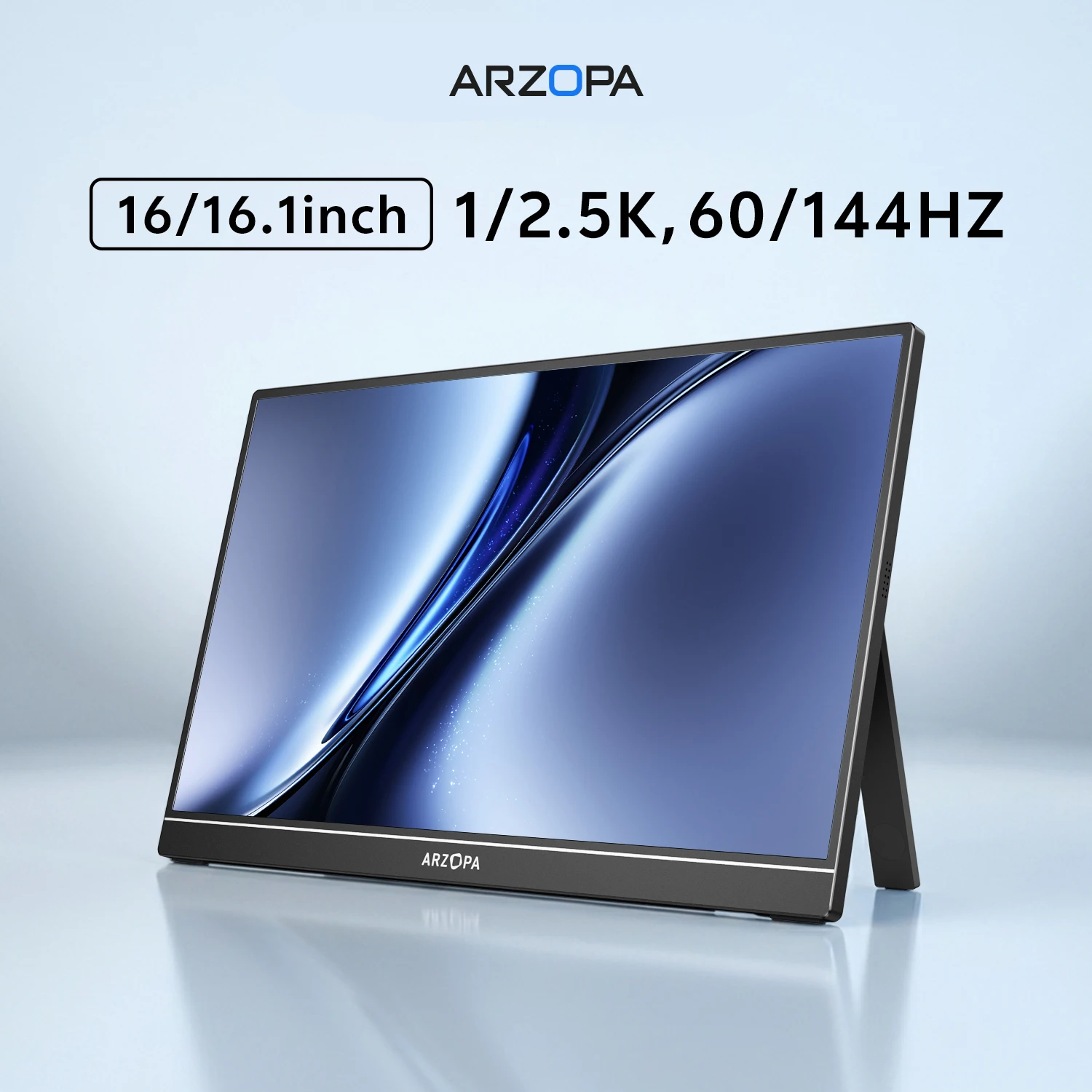 ARZOPA 16/16.1 pouces, 1/2.5k, 60/144HZ moniteur Portable IPS mini-hdmi deuxième écran externe pour Mac ordinateur Port…