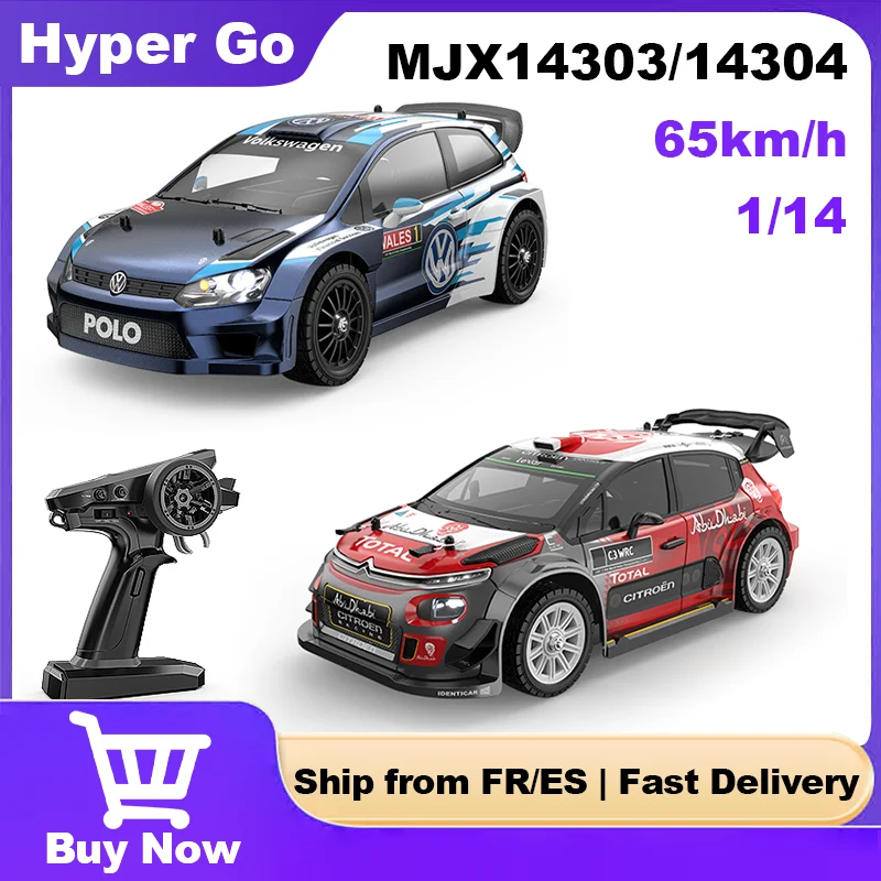HYPER GO MJX 14303 14304 65 كم/ساعة بدون فرش 1/14 RC سيارة 4WD 2.4G سيارة تحكم عن بعد عالية السرعة على الطرق الوعرة سباق السيارات هواية RC اللعب