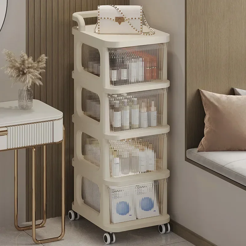 Stable Stroller Shelf Kitchen Floor to Floor Bedroom Multi-layer Baby Snacks Mobile Bathroom Toilet Storage Storage Rack