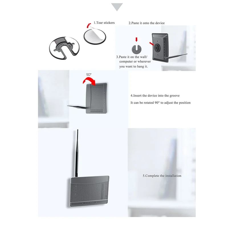 

Надежное регулируемое настенное крепление для планшета 90 ° Вращающийся держатель для iPad, ТВ-приставки, электронного чтения, жесткого диска, Powerbank