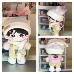 20cm Kawaii Love And Deepspace Idol Doll Clothes New winter kawaii plush suit sweater pants scarf hat and bag decorative