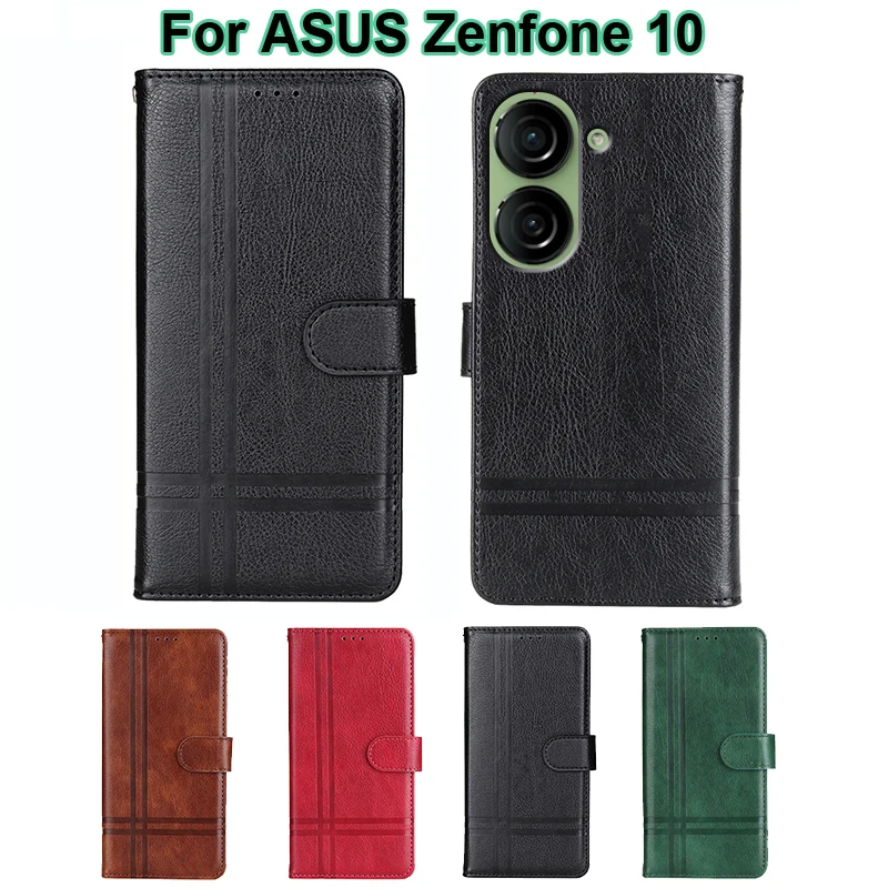 Protection Phone Cover For ASUS Zenfone 10 AI2302 Case Leather Flip Wallet Cover For Carcasas ASUS Zenfone 9 10 5.9