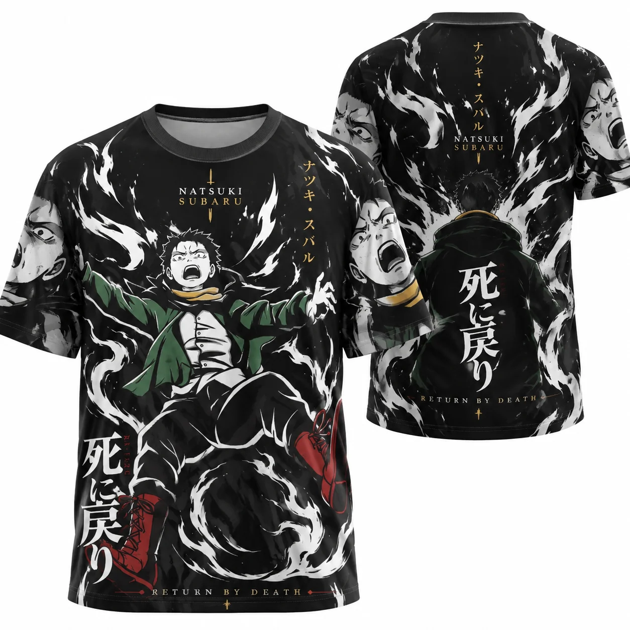 Re:Zero Natsuki Subaru Graphic T-shirt Men's Clothing Women Anime Streetwear Return By Death Print Casual Summer T Shirt