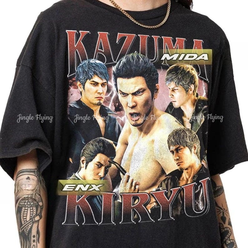 Limited Kazuma Kiryu Yakuza Vintage T-Shirt Gift For Women And Man Unisex Shirt