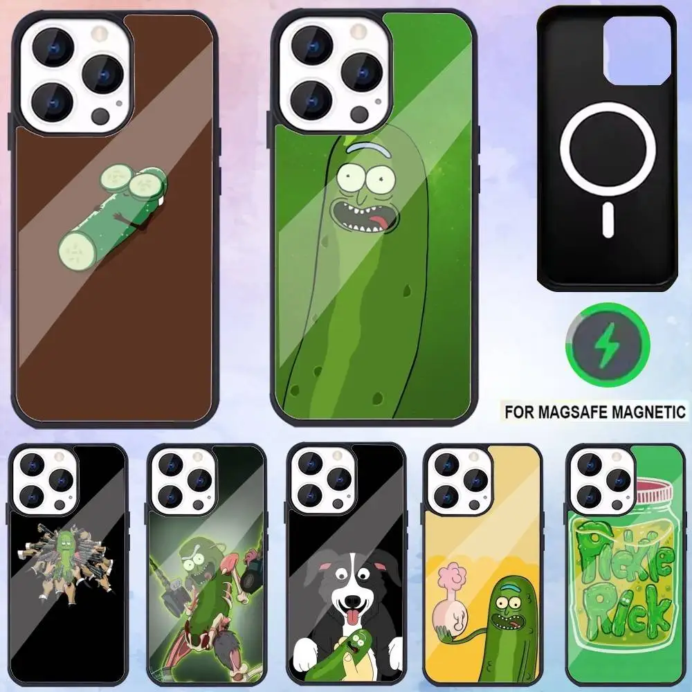 

pickle cartoon Phone Case For iPhone17,16,15,14,13,12,11 Plus,Pro Max Magnetic For Magsafe Wireless Charging