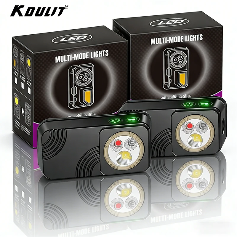 Rechargeable LED Headlamp Flashlight - Super Bright,Multiple Lighting Modes,Magnetic,Adjustable Head Light,Outdoor,Camping,Gift