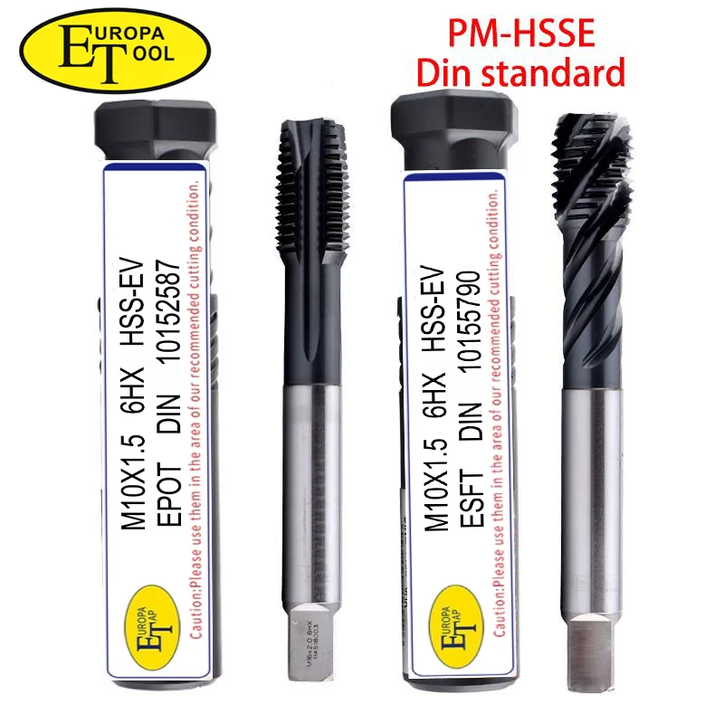 Torneira Canelada Espiral Padrão et Hss-ev Din Apontou m3 m4 m5 m6 m8 M10 M12 M14 M16 M18 Torneiras de Rosca 1pc