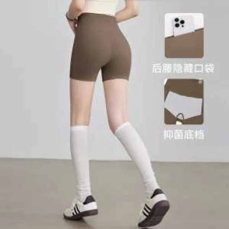 여성용 새로운 스티치 탄성 하이 웨이스트 패션 솔리드 컬러 다용도 캐주얼 슬림 반바지