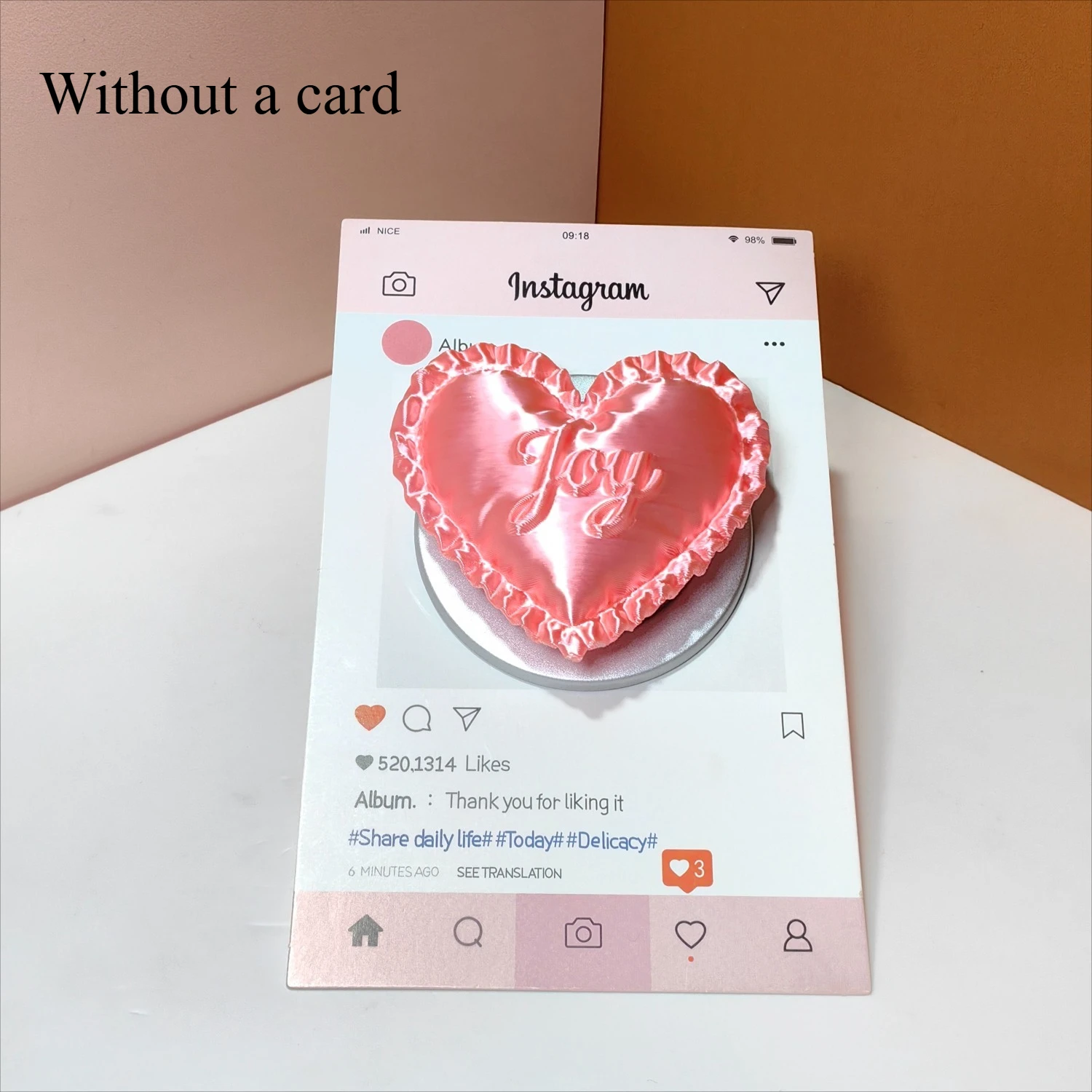 Chic 3D Love Heart Magnetic  For iPhone 16 15 Samsung Universal Phone Holder Stand For MagSafe  Support