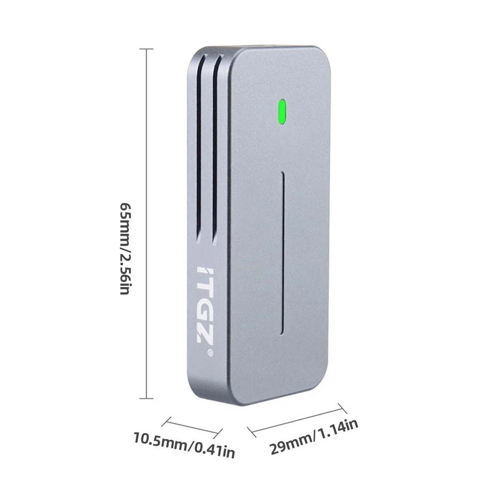 M.2 NVMe/NGFF SSD-Gehäuse Solid State Drive-Gehäuse M-Key USB3.2 Gen2 M.2 NVME SSD-Gehäusegehäuse für 2230/2242 M.2 SSD