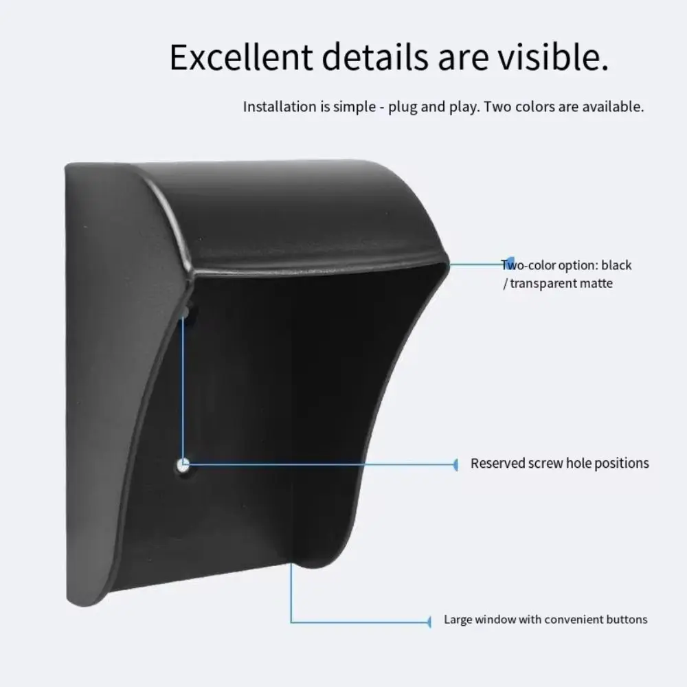 Portable Universal Wireless Doorbell Rainproof Cover Transparent Plastic Wireless Doorbell Box Wireless Doorbell Cover Outdoor