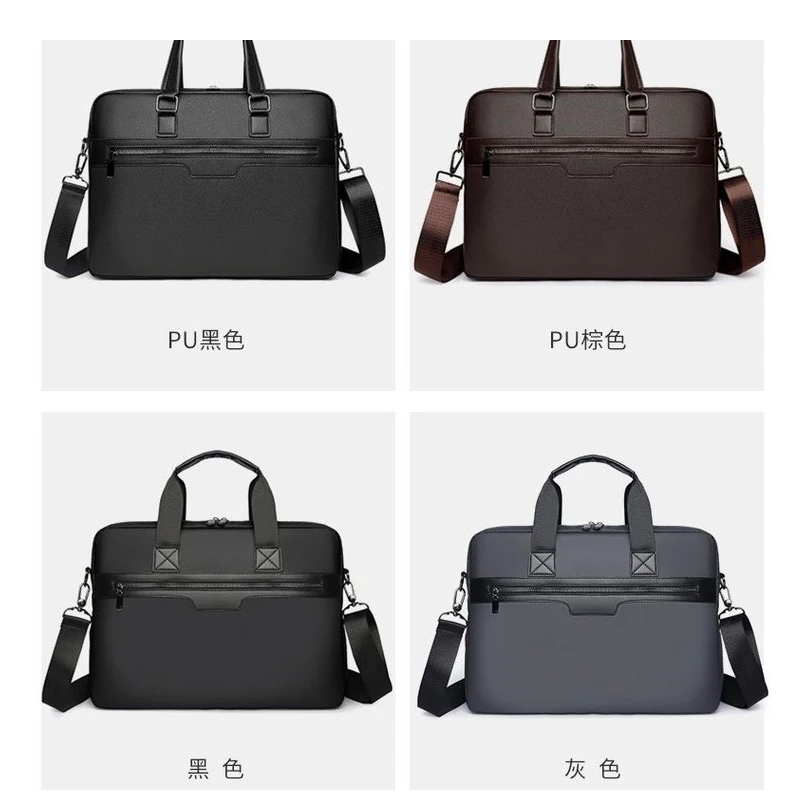2025 جديد الرجال حقيبة عالية الجودة الأعمال العلامة التجارية الشهيرة بولي Leather الجلود الكتف حقيبة ساعي مكتب حقيبة يد A4 وثيقة حقيبة لابتوب