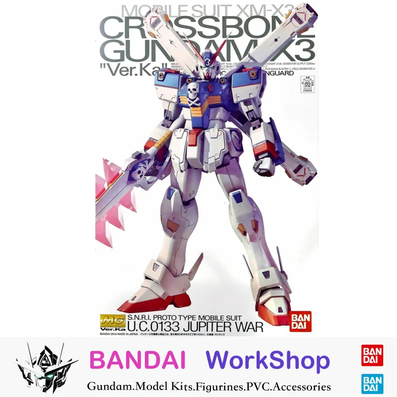 Premium Bandai Original 1/100 MG Crossbone X3 Ver Ka Action Figure Assembly Model Kit Collectible Gifts