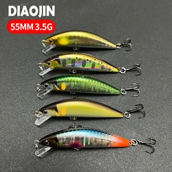 55mm 3.5g Sinking Minnow Fishing Lure For Freshwater Mini Japan Pesca Artificial Hard Bait  Trout Pike Fishing Wobblers Supplies