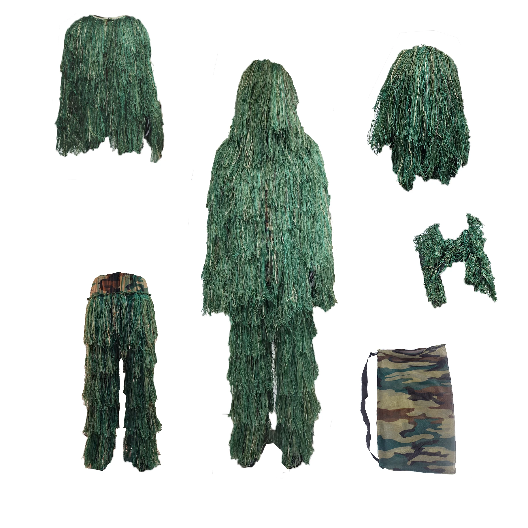 

Ghillie Suit Pro Blinds 5-in-1 Jungle Hunting, CS Bird Watching Halloween Costume Prop Ultimate Camouflage Clothing Concealment