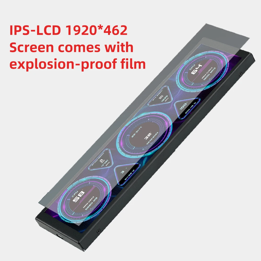 GCXZ G16SE 9.16 بوصة IPS LCD USB شاشة ثانوية Type-C CPU GPU RAM الكمبيوتر سطح المكتب شاشة ذكية شاشة ممتدة لا AIDA64