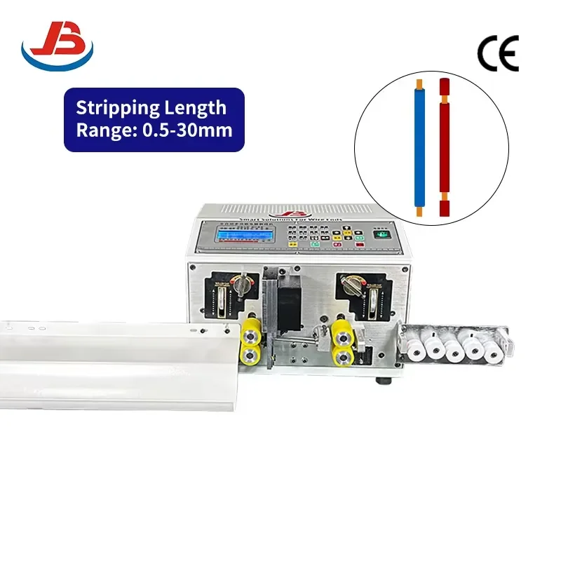 AP01 JB-320 Fully Automatic Computer Controlled Two-Wire Cutting and Stripping Machine for Double Cable Conductor Peeling