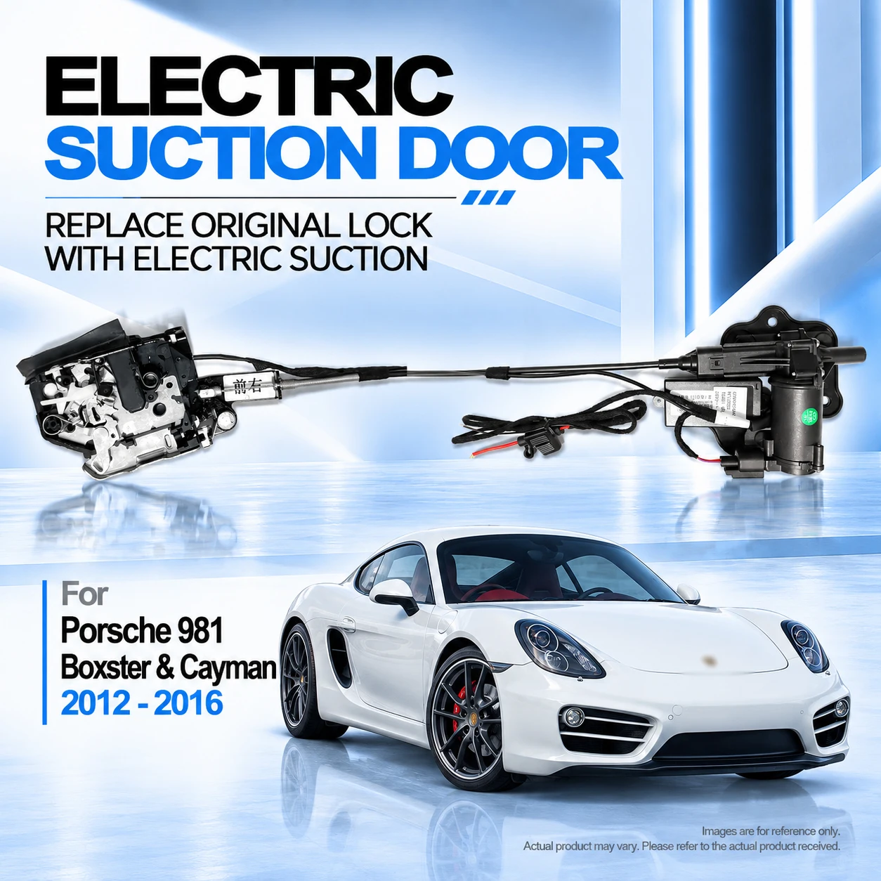 For Porsche 981 Boxster & Cayman 2012-2016 Car Specific Electric Soft Close Door Lock Replacement Kit Auto Suction Door Upgrade