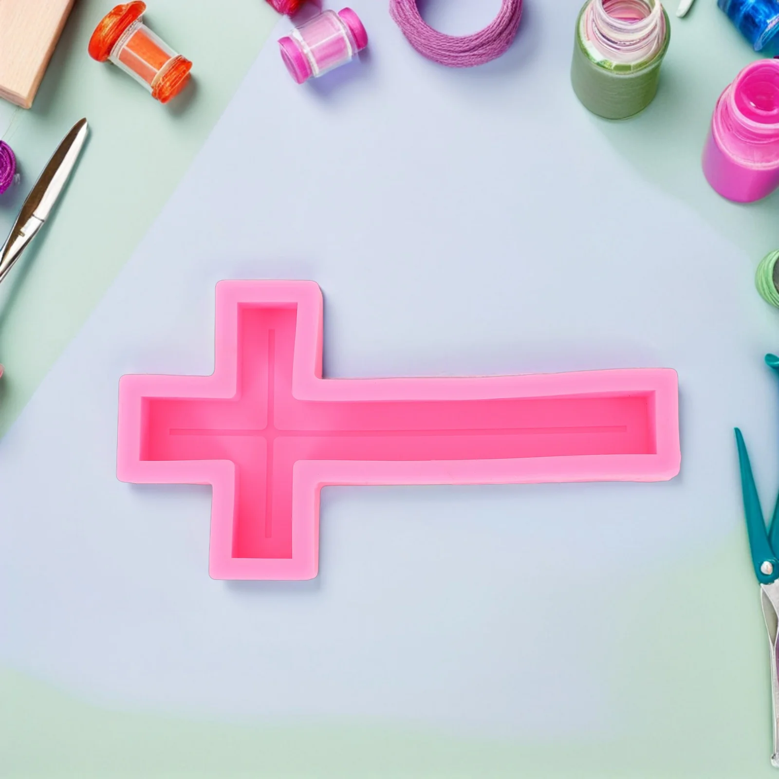 

Cross Silicone Mold 13 Inch For Soap Resin Craft Making Easy Release Reusable Diy Projects Jewelry Resin Art