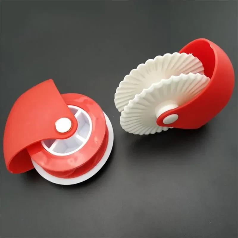 Kitchen Pizza Pastry Lattice Cutter Pastry Pie Decor Cutter Plastic Wheel Roller for Crust Baking Cutter Tool