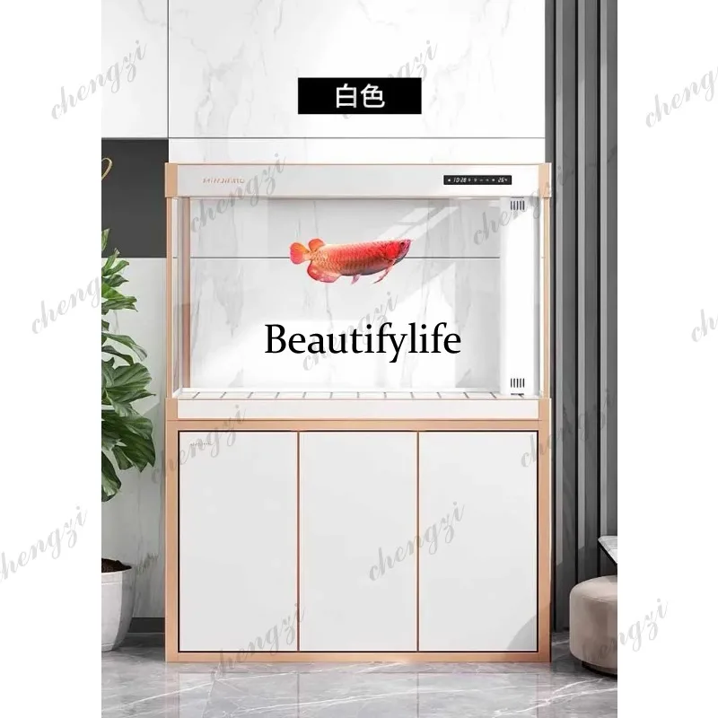 Originality Glass Aquariums Fish Tanks Multifunction Arowana Nordic Aquariums Cabinet Simple Design Pet Products