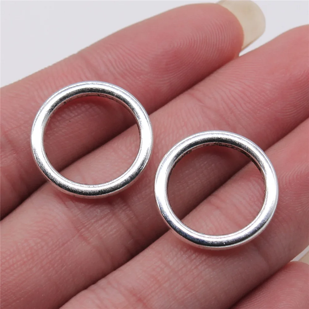 10pcs Round Circle Tibetan Bronze Silver Color Pendants Antique Jewelry Making DIY Handmade Craft Charms For Jewelry Making