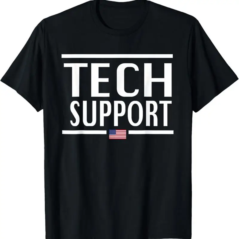 

Funny TECH SUPPORT for American Flag T Shirt