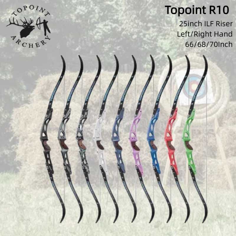 

Topoint R10 Recurve Bow Left/Right Hand 25inch ILF Riser 66/68/70Inch Competitive Bow for Outdoor Archery Hunting