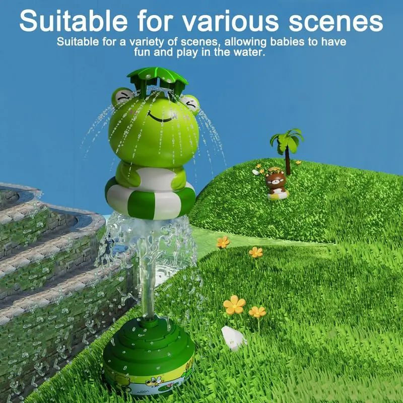 

Summer Fly Water Jet Water Toy Cartoon Frog Sprinkler Rotating Spray Soaker Garden Yard Wiggle Splashing Fun Toys for Kid Gift