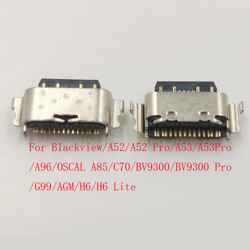 2-50Pcs Charger Dock Connector Plug Type C Port USB Charging For AGM H6 Lite Blackview C70 BV9300 G99 A52 A53 Pro A96 A85 A53Pro