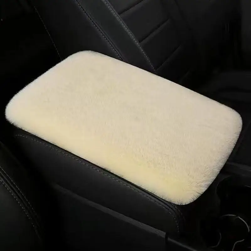 Car Armrest Box Mat Soft Plush Mat Armrest Box Pads Plush Center Armrest Box Cover Car Armrest Seat Box Cover Decor For Auto Rvs