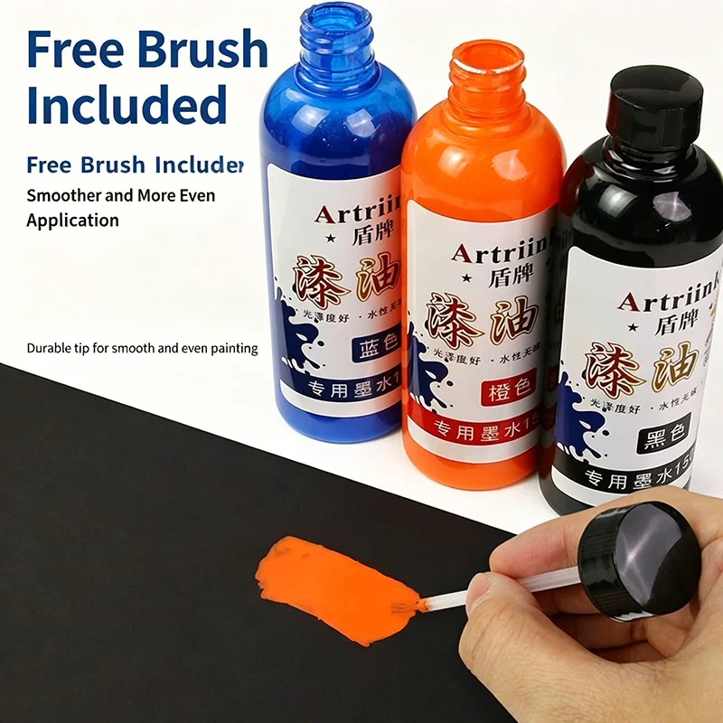 12 Colors Paint Marker Refill Ink – 150ml Each, Mixable for Custom Colors, Waterproof & High Coverage for Rock Painting, Car Tou