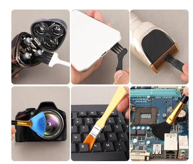 

AntiStatic Brush Set Computer Cleaning Tools PP Material Durable Ergonomic Handle Keyboard Cleaner Washable Storage Long Lasting