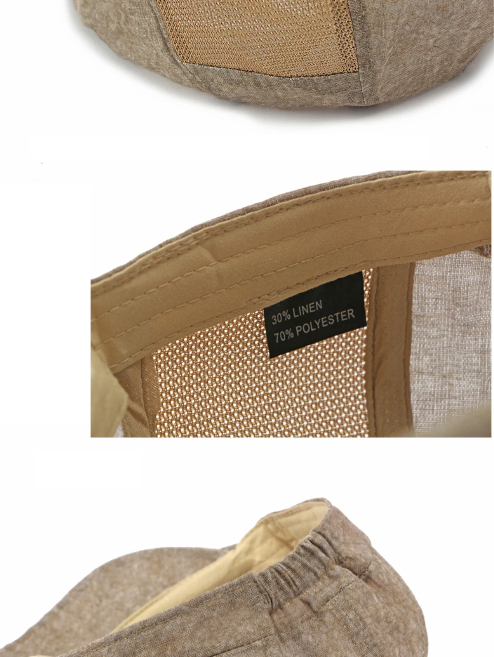 HT5110 Baskenmützen Neue Frühjahr-Sommer-Kappe für Herren und Damen Künstler-Achteck-Baskenmütze Verstellbare Mesh-Ivy-Flatcap Atmungsaktive Leinen-Baskenmütze – Detail 6
