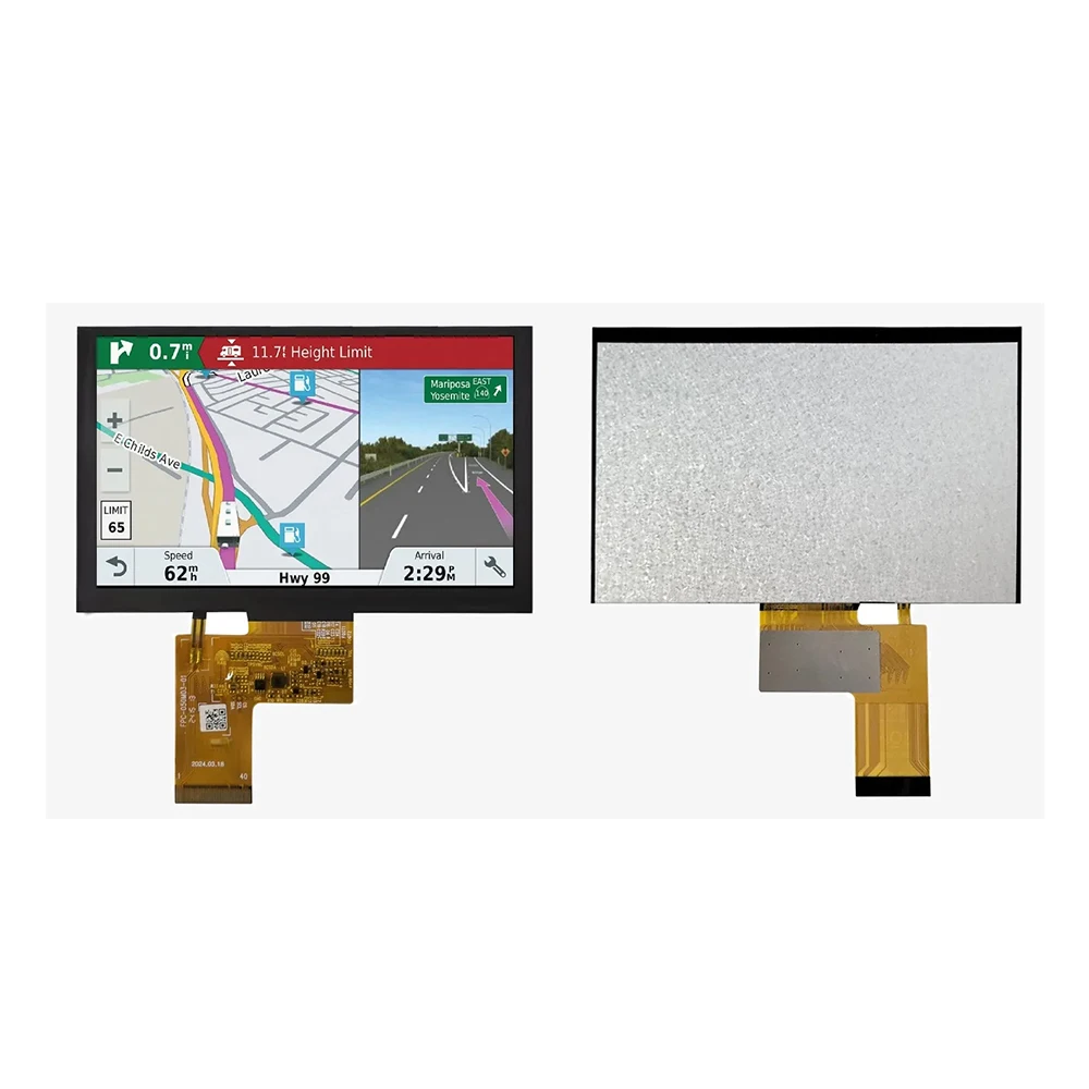 5 Inch 800×480 Transflective TFT Sunlight Readable and Super Low Power TFT LCD Module with RGB Interface
